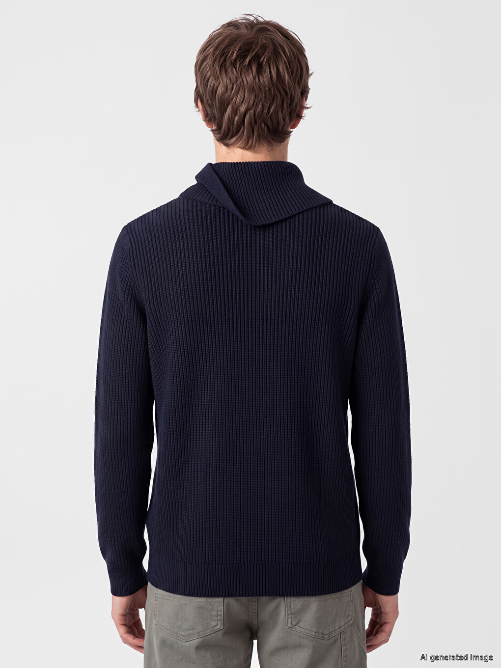 Mock Neck Men's Knitwear Sweater-3