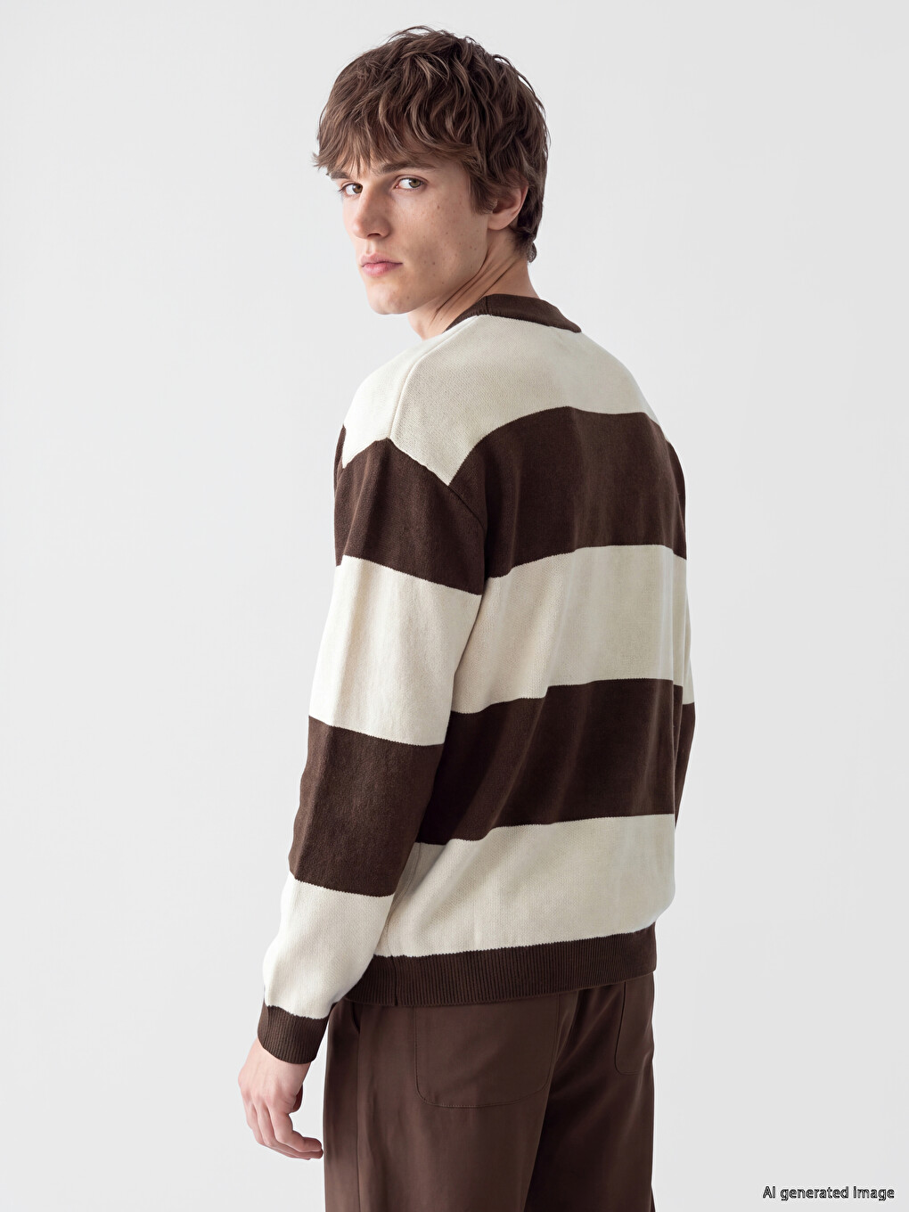 Polo Collar Embroidered Men's Knitwear Sweater-2