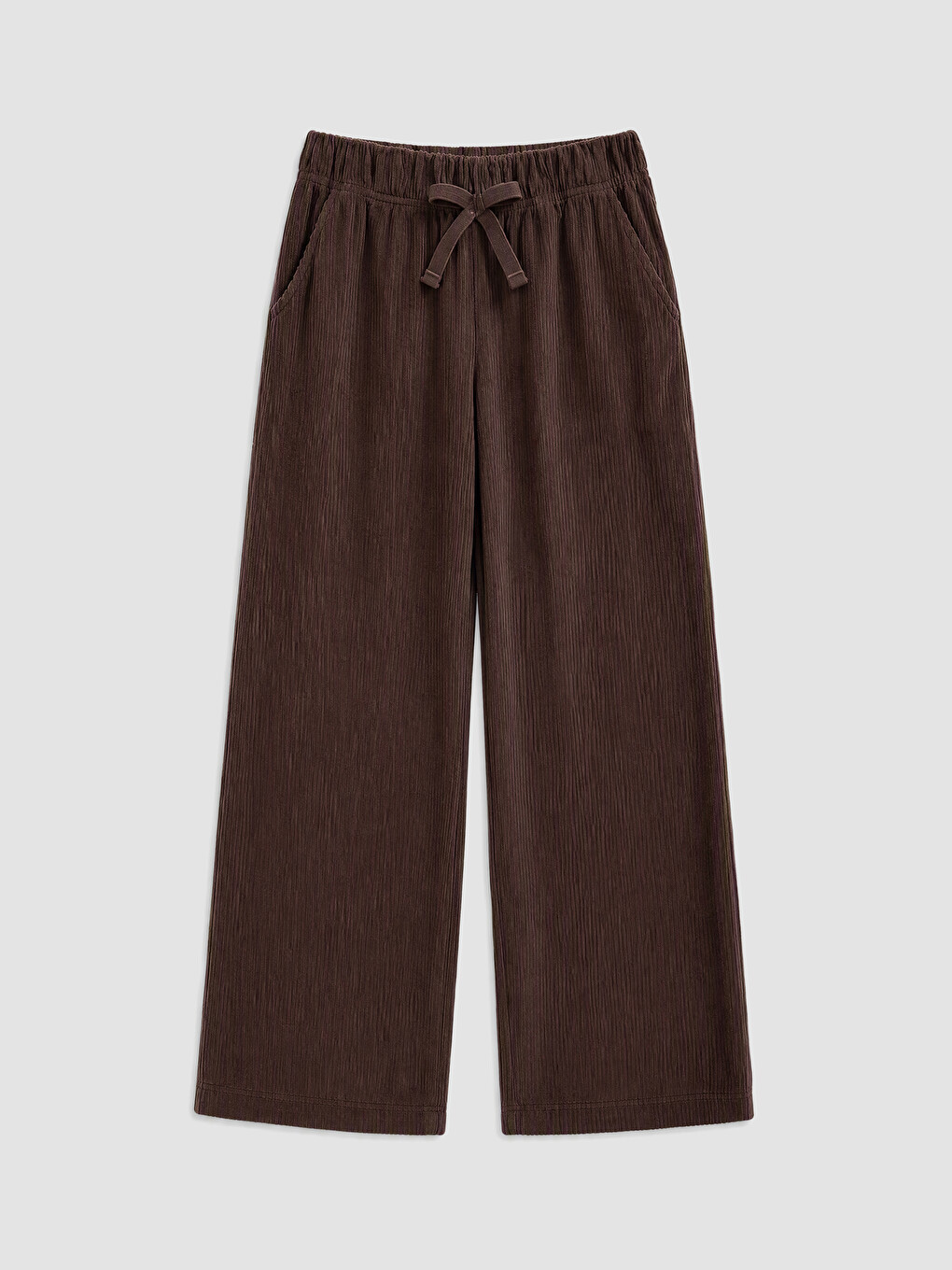 Wideleg Girls' Velvet Trousers