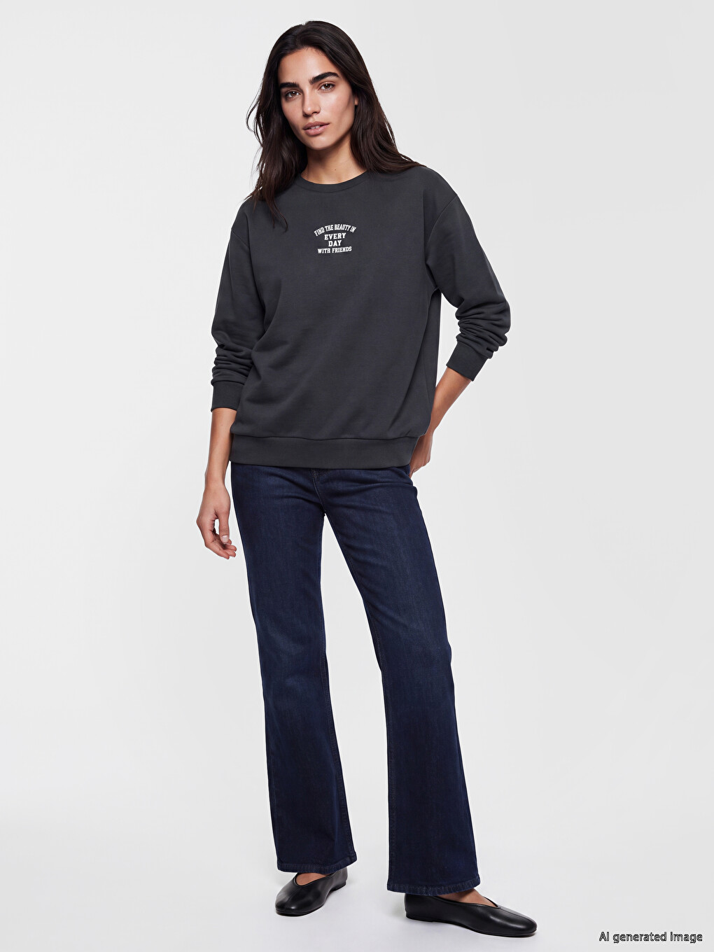 Bluza Sportive Oversize Për Gra Me Print Winnie The Pooh-1