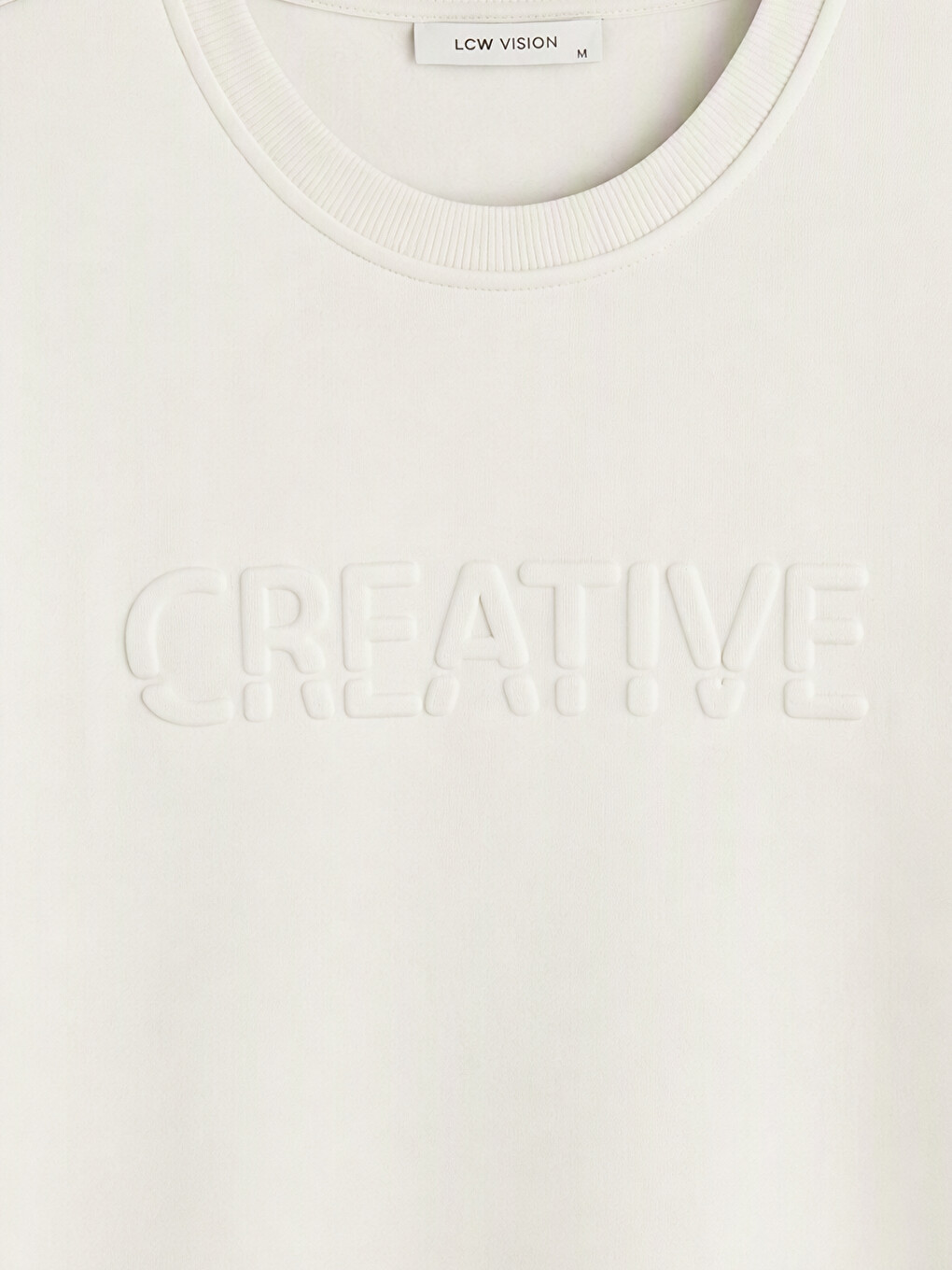 Gri Bisiklet Yaka Baskılı Erkek Kalın Sweatshirt-6