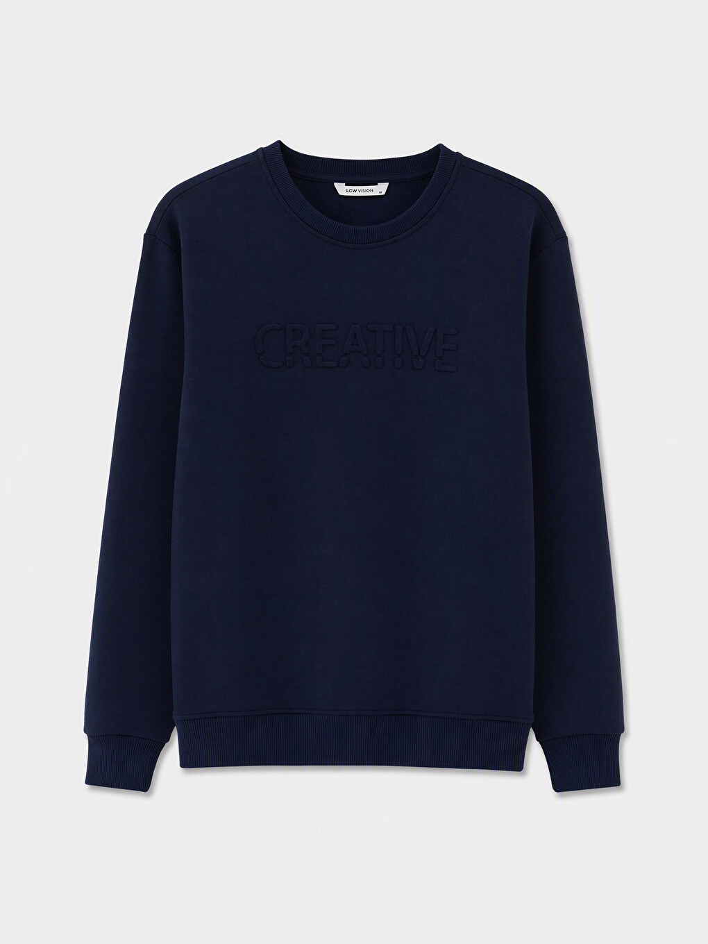 Crew Neck Printed Men's Thick Sweatshirt