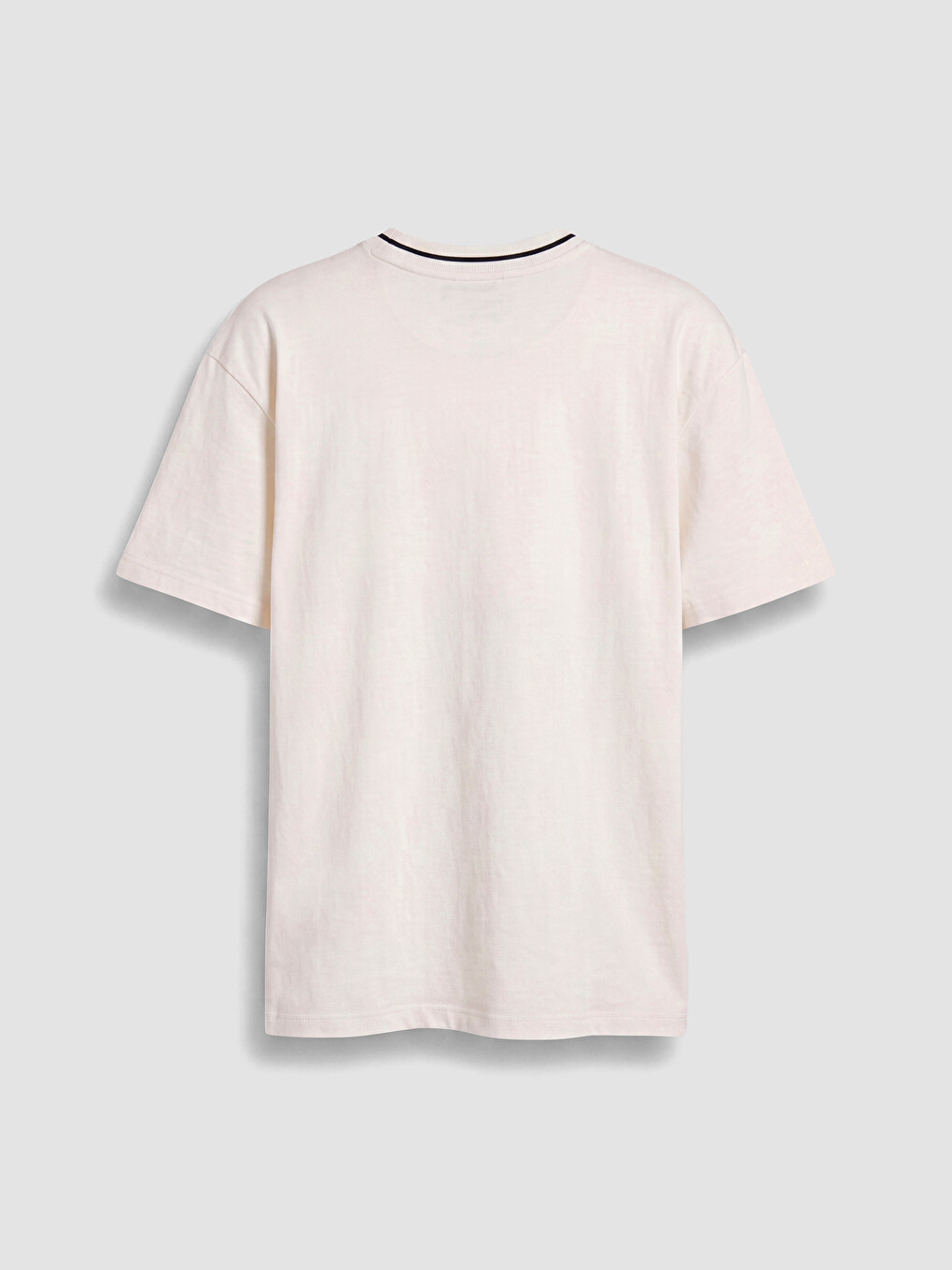 Ekru Paris Baskılı Oversize Kadın Tişört-2