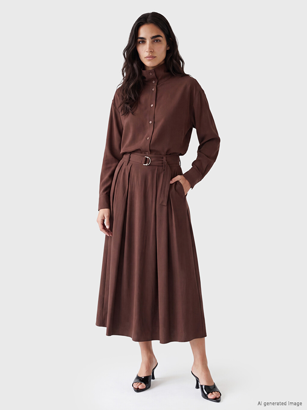 Woman Plum Skirt