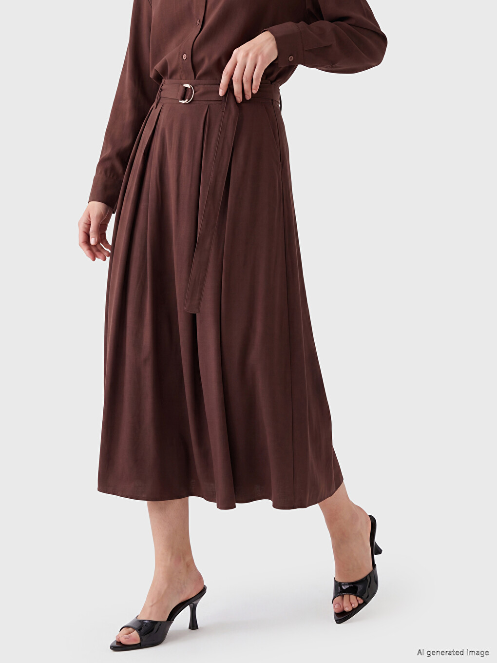 Woman Plum Skirt-1