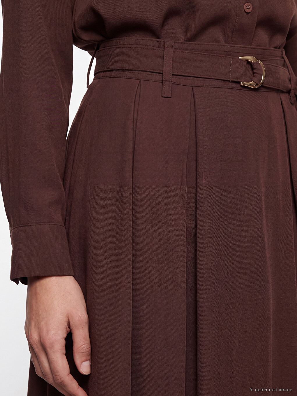 Woman Plum Skirt-2