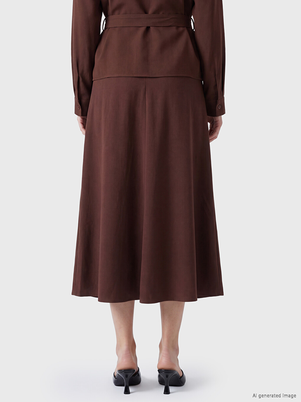 Woman Plum Skirt-3