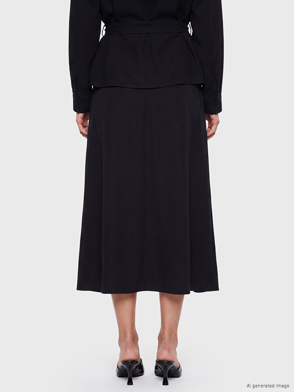 Woman Black Skirt-3