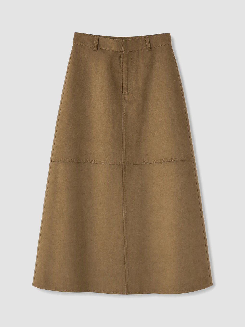 A-line Faux Suede Skirt-4