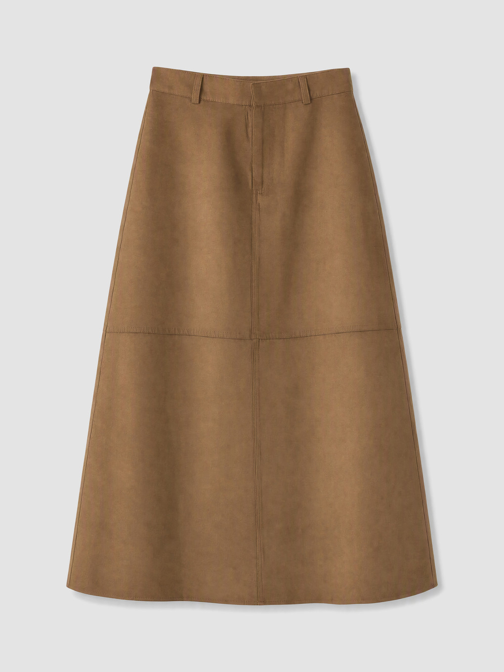 A-line Faux Suede Skirt-4