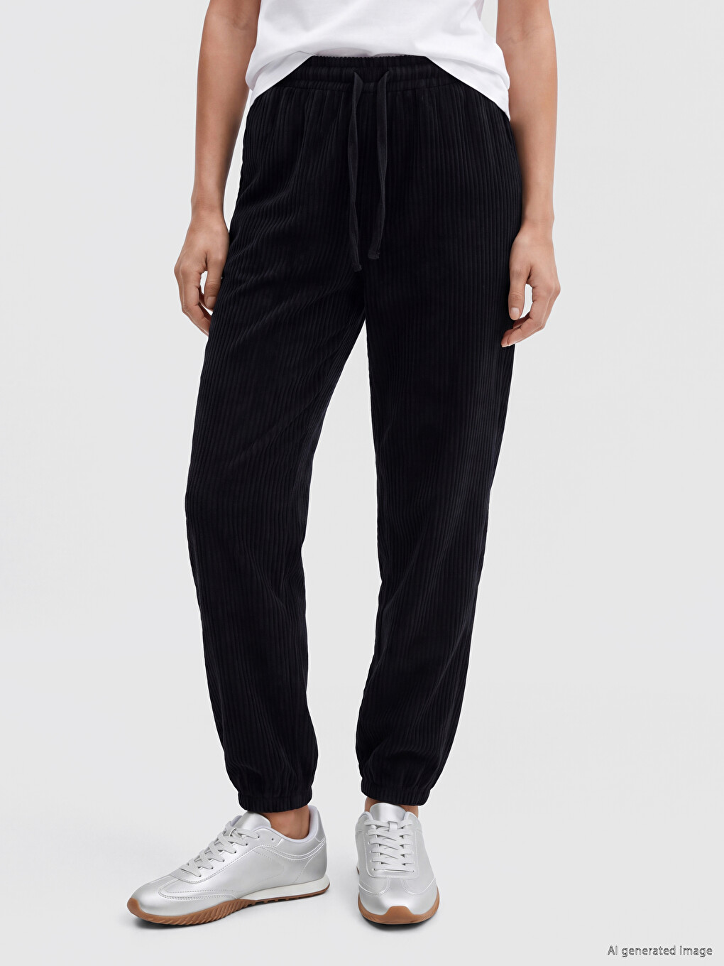 Women's Velvet Jogger Sweatpants-1