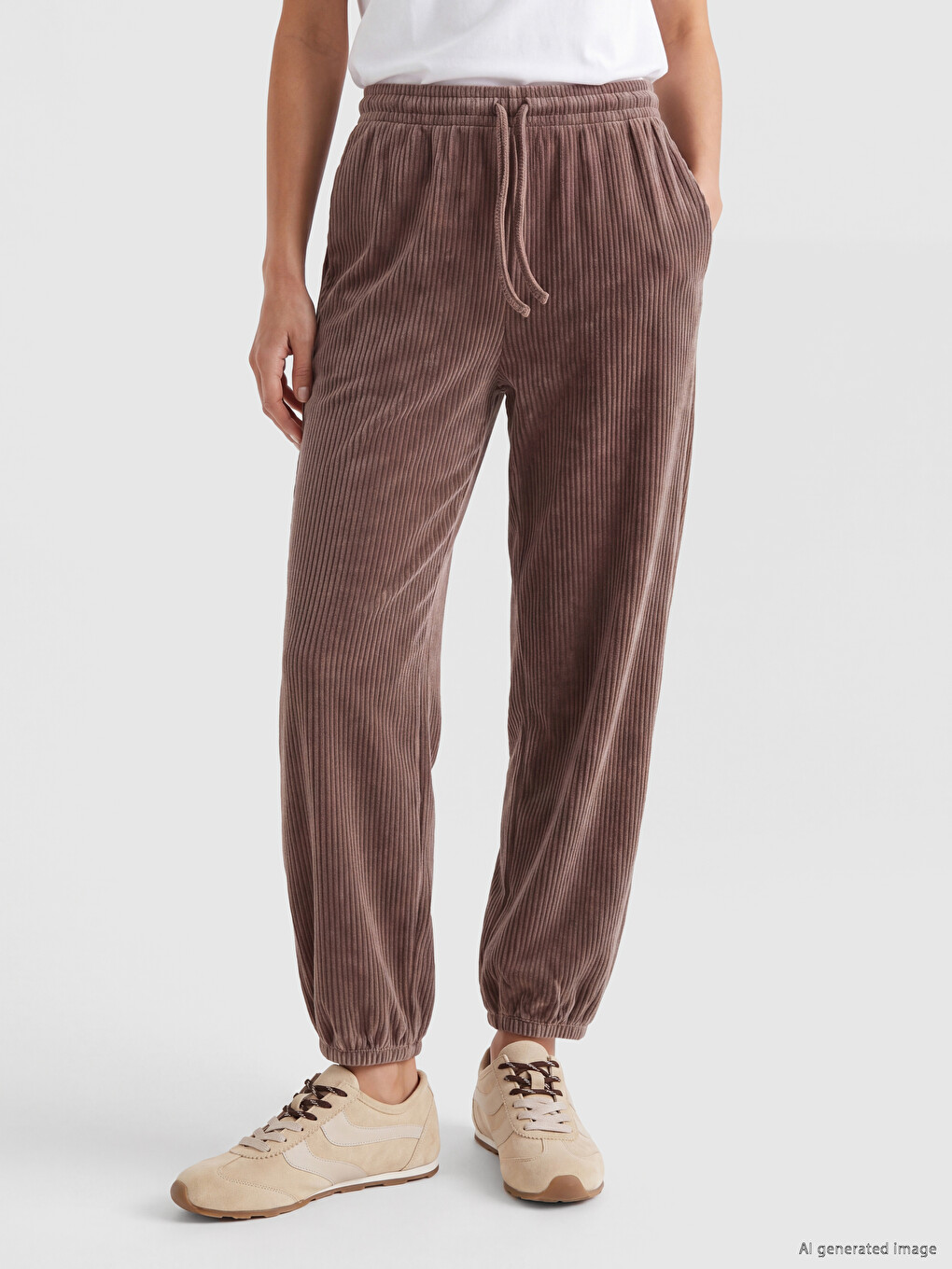 Women's Velvet Jogger Sweatpants-1