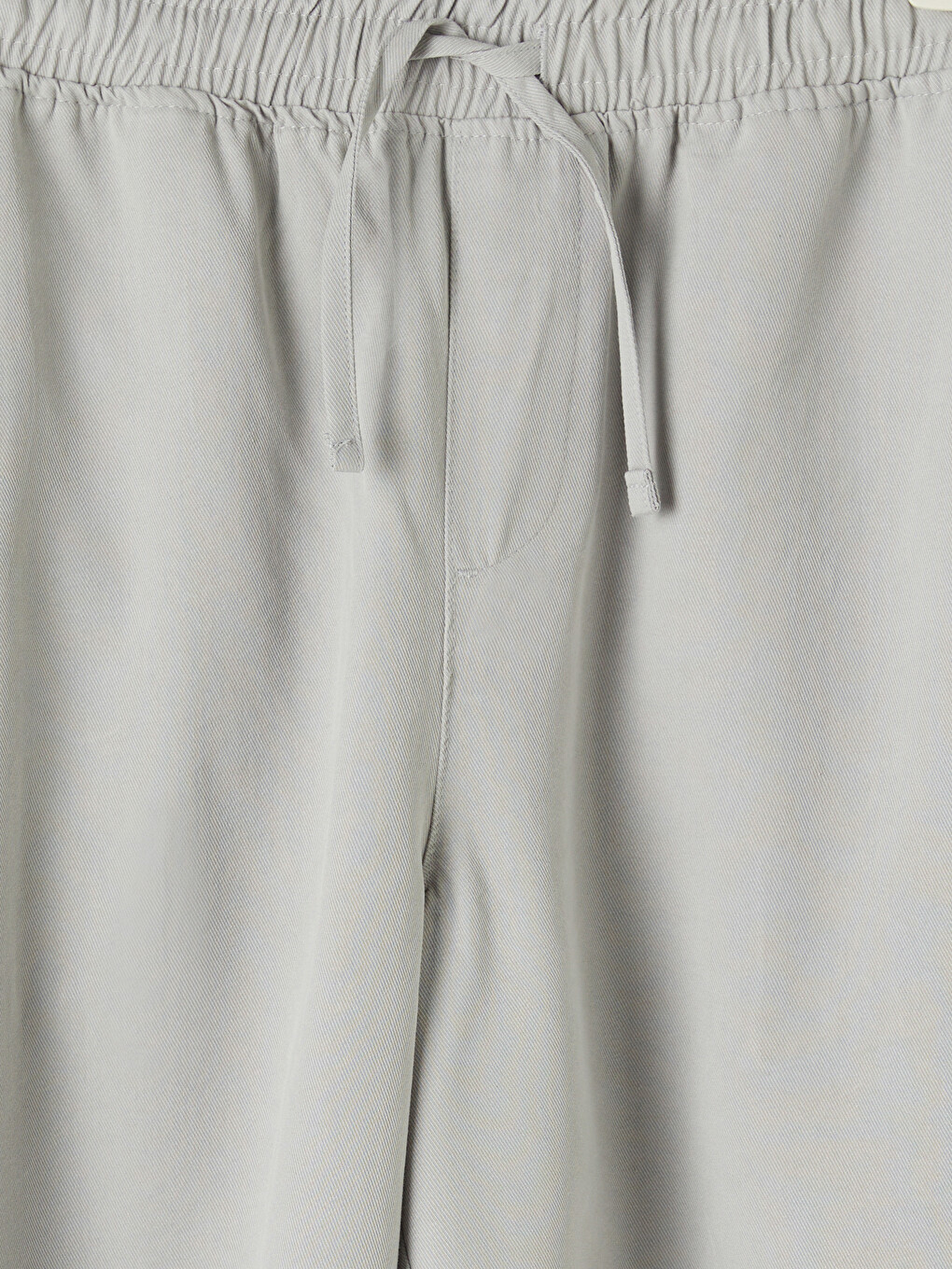 Gri Loose Fit Gabardin Erkek Şort-2