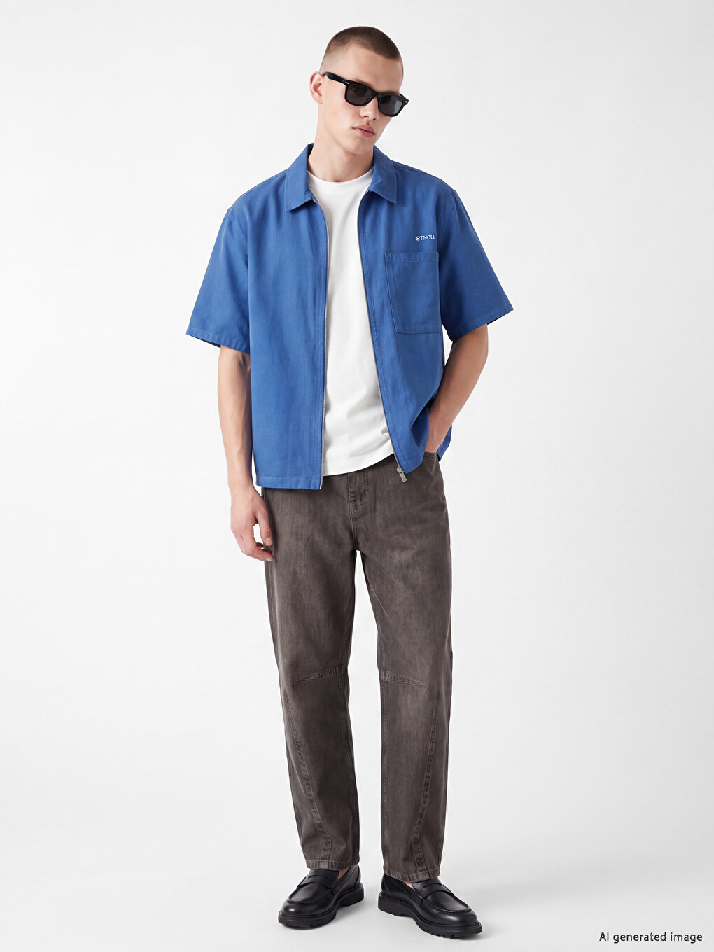 Relax Fit Embroidered Twill Men's Shirt-1