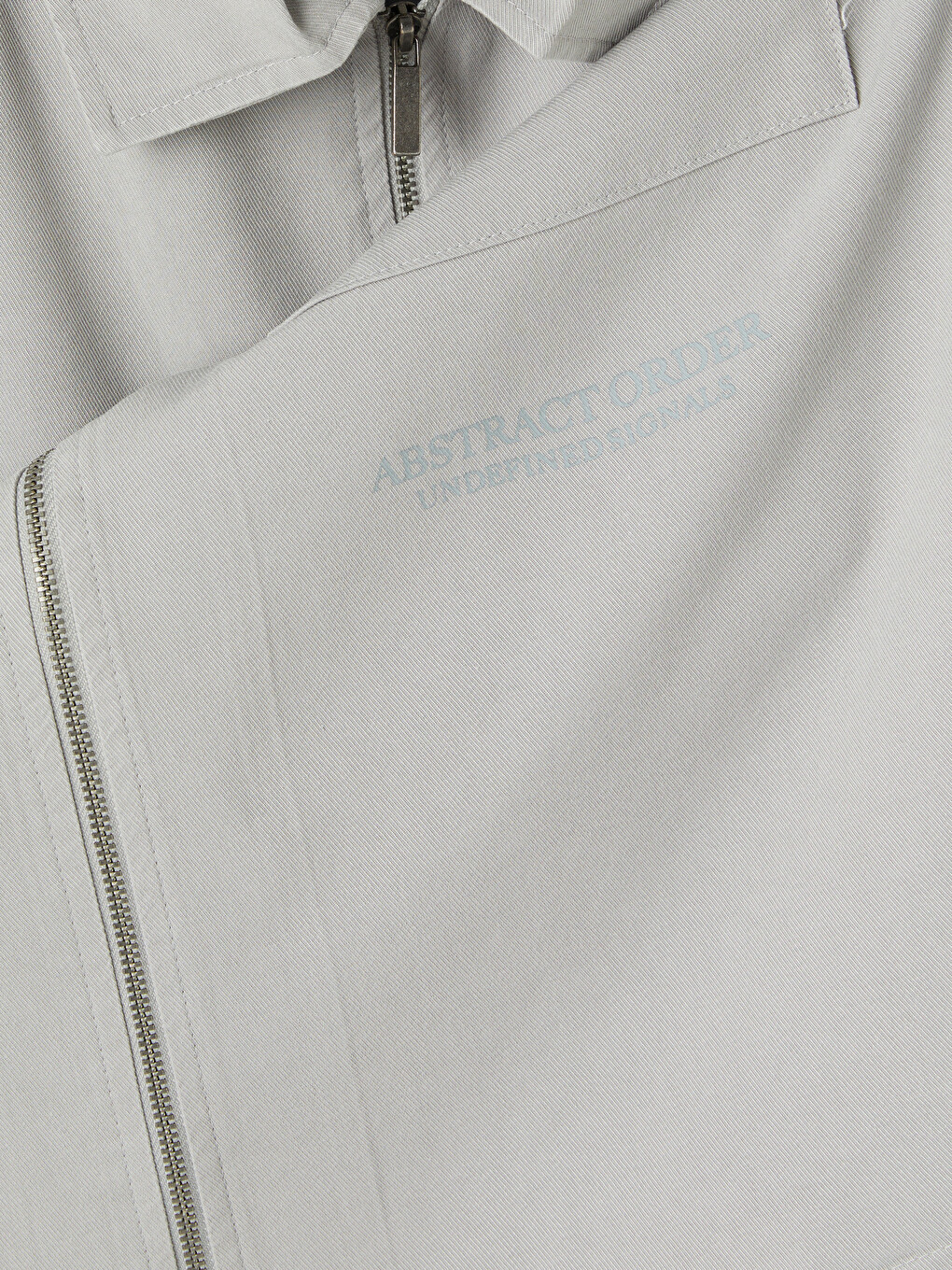 Gri Loose Fit Gabardin Erkek Gömlek-1