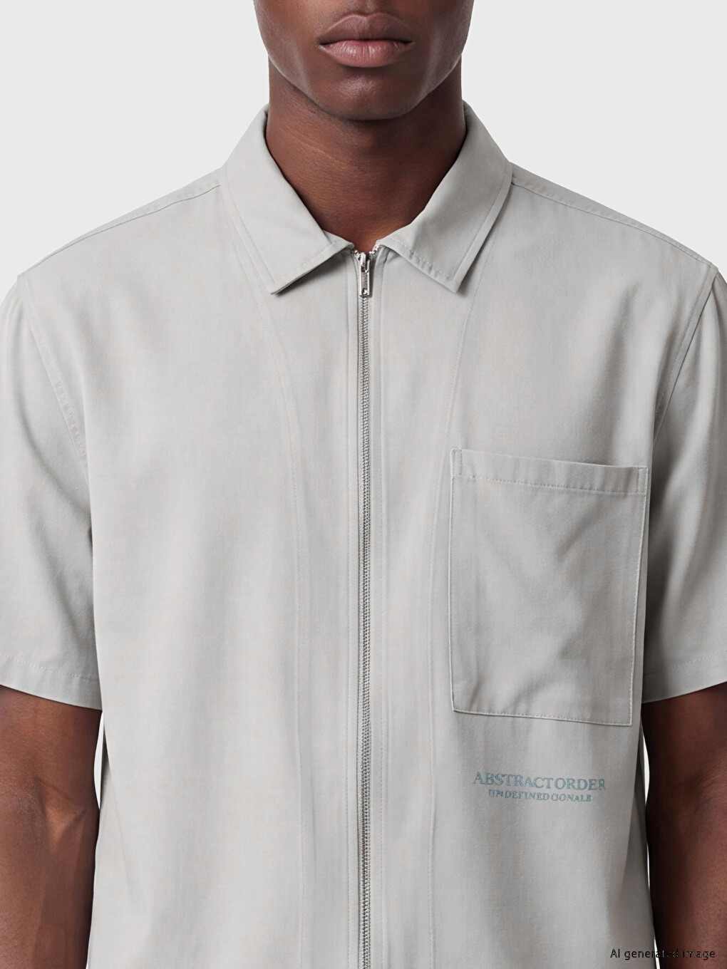 Loose Fit Gabardine Men's Shirt-2