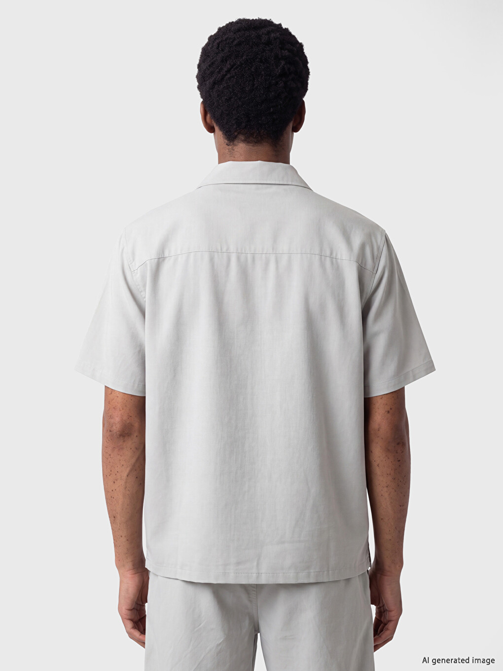 Loose Fit Gabardine Men's Shirt-3