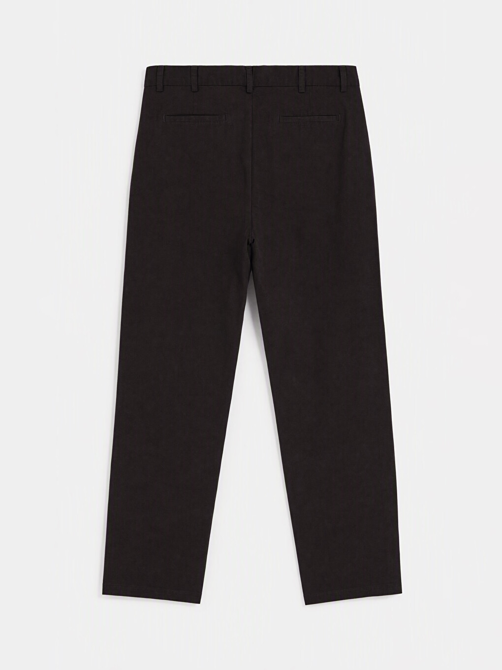 Kahverengi Standart Kalıp Gabardin Erkek Pantolon-1