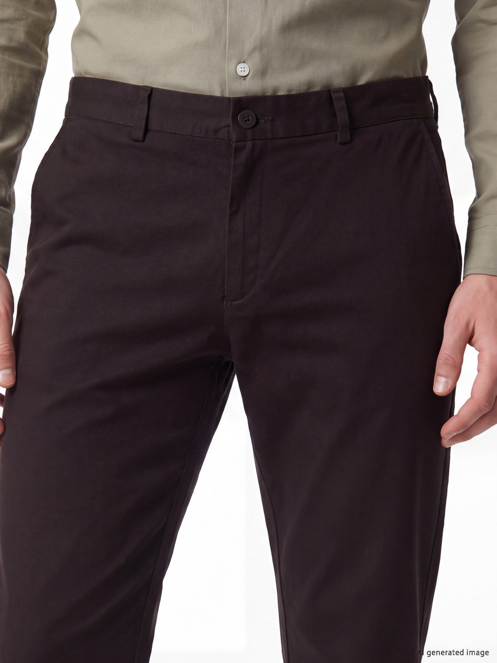 Standard Fit Gabardine Men's Trousers-3