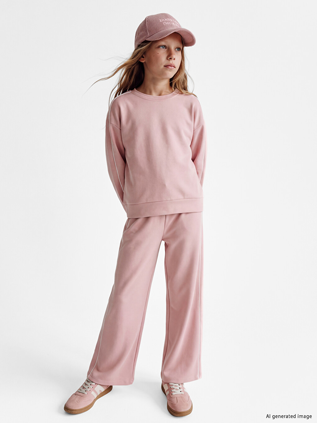Girl Pink Tracksuit Set-1