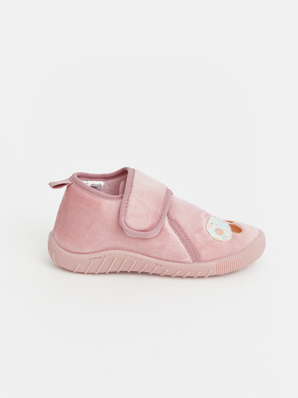 Pembe Kiraz Nakışlı Kız Çocuk Panduf-1