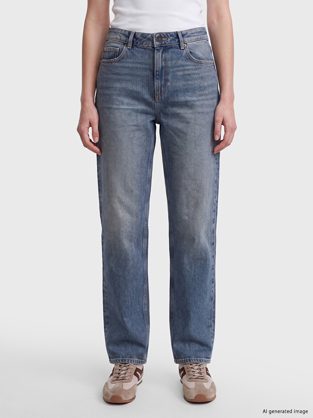 Straight Fit Women's Jeans-1