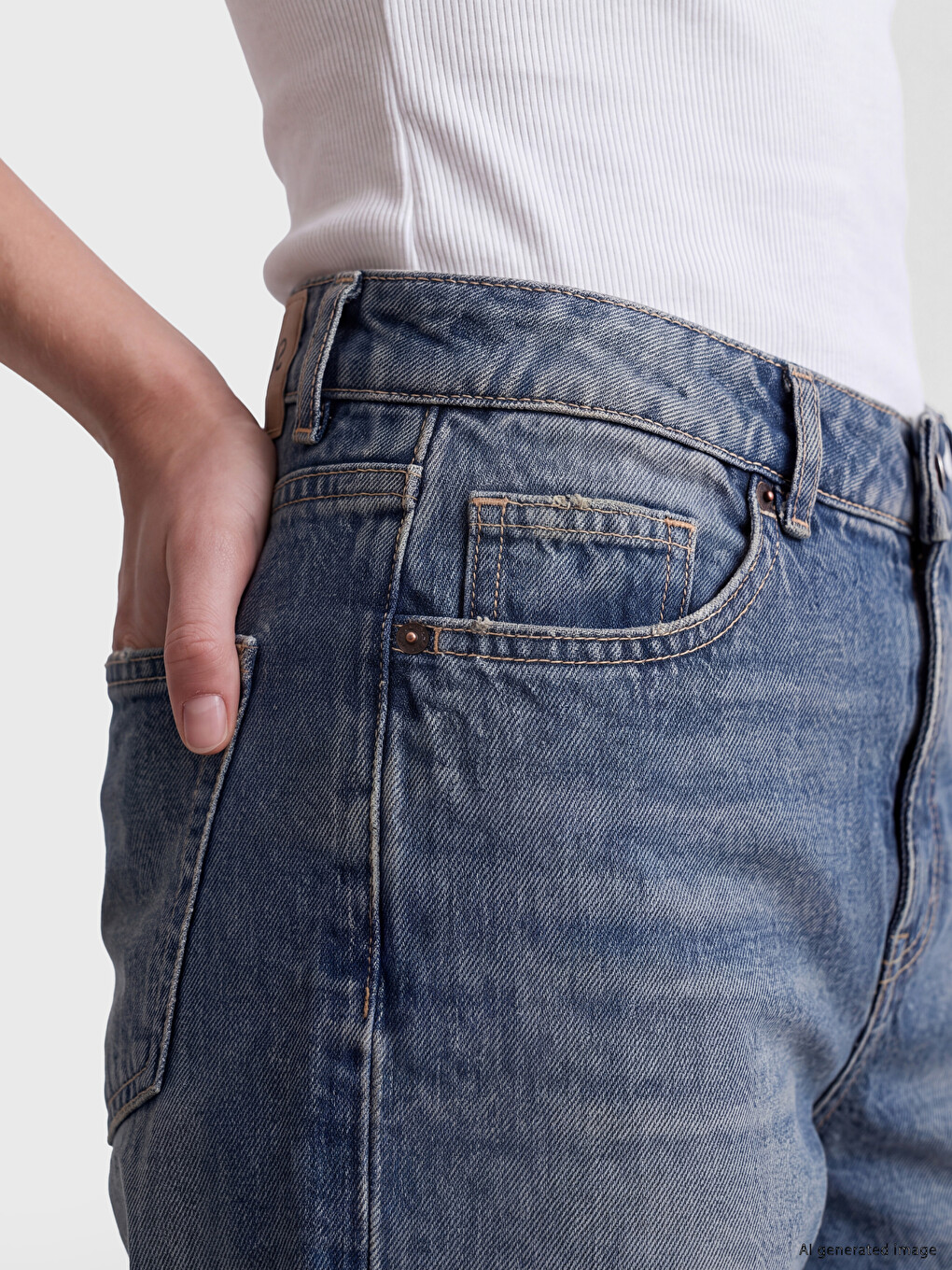Straight Fit Women's Jeans-2
