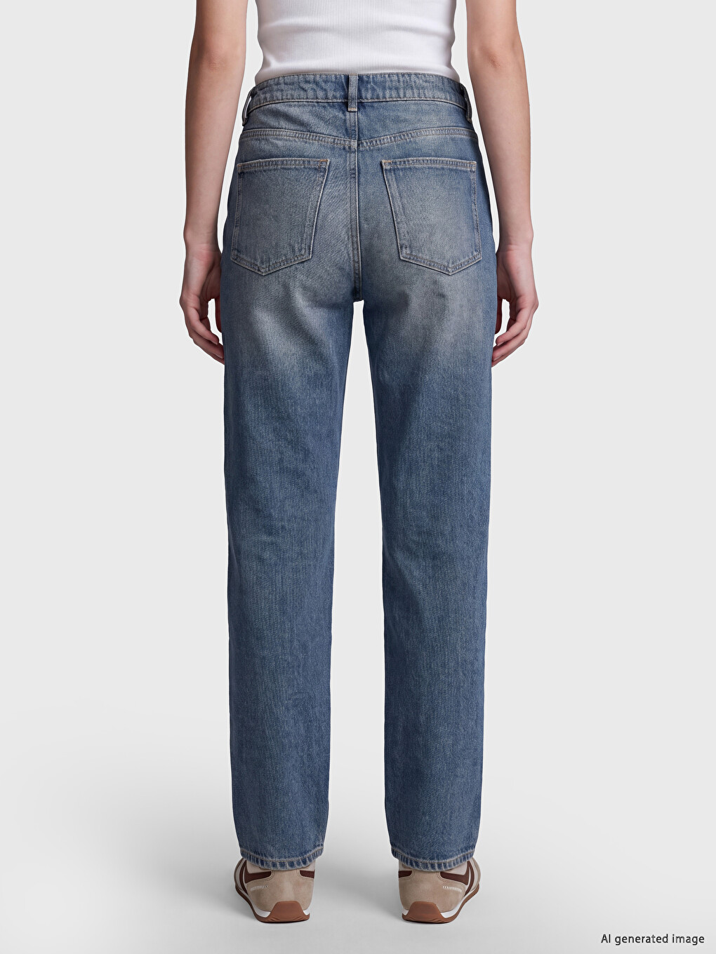Straight Fit Women's Jeans-3