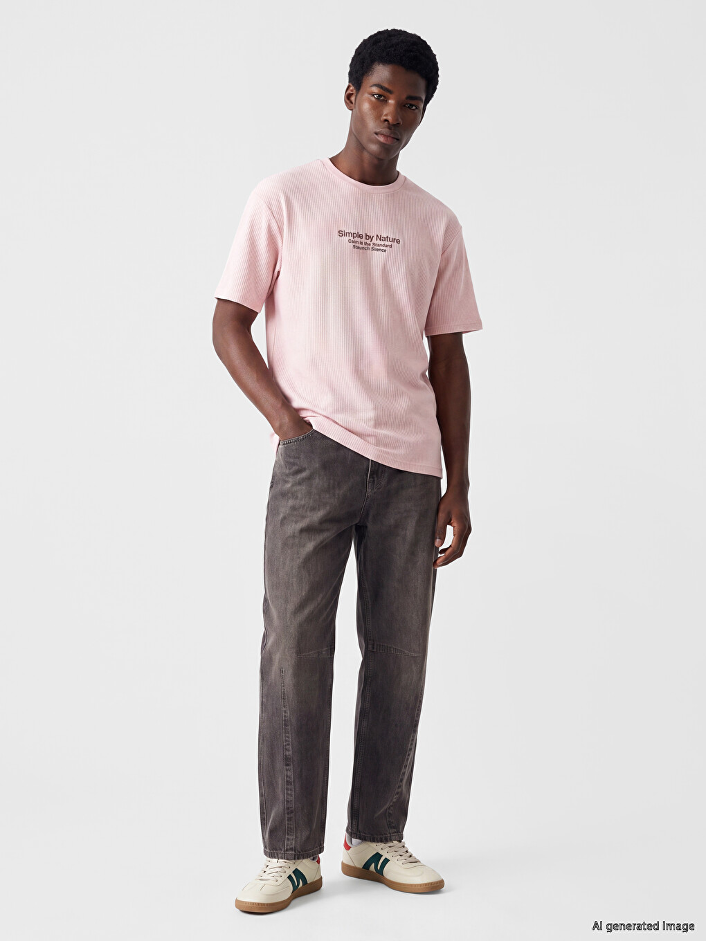 Crew Neck Printed Men's T-shirt-1