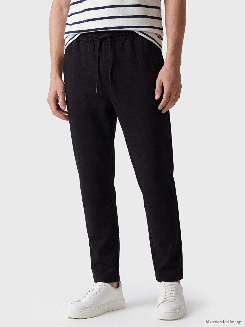 Siyah Regular Fit Erkek Eşofman Altı-1