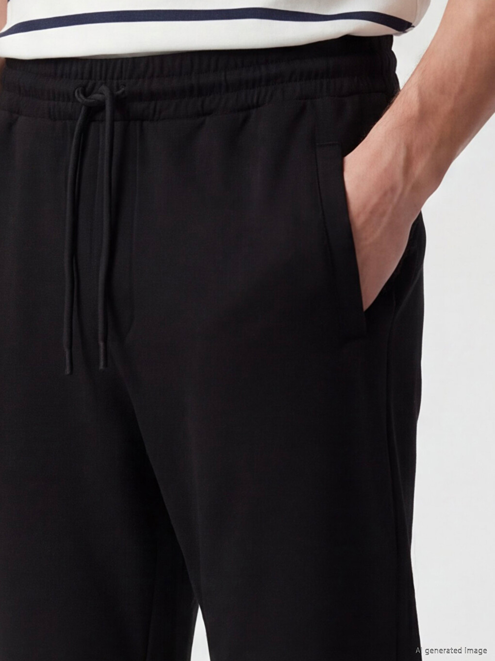 Siyah Regular Fit Erkek Eşofman Altı-2