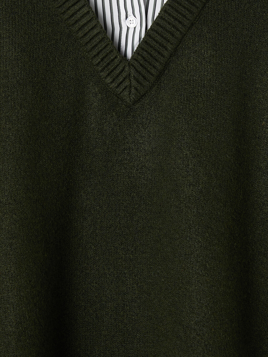 V Neck Shirt-look Women's Knitwear Sweater-5