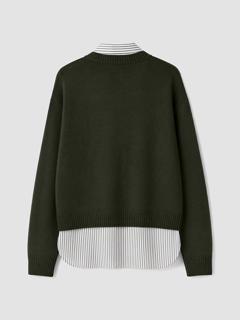 V Neck Shirt-look Women's Knitwear Sweater-6
