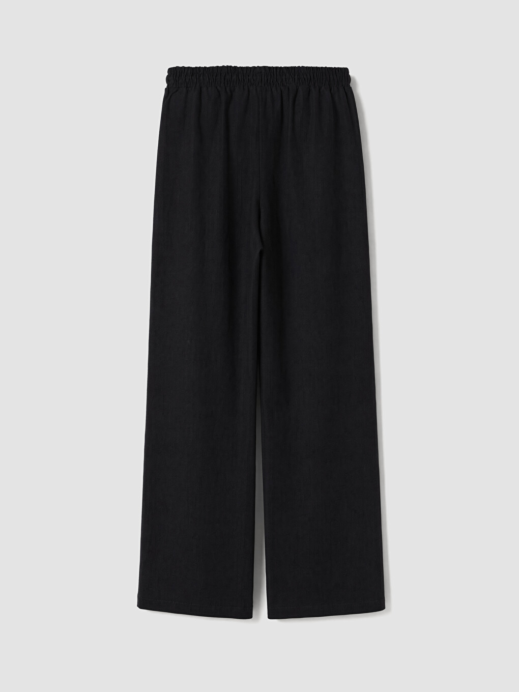 Elastic Waist Linen Blend Women's Trousers-5