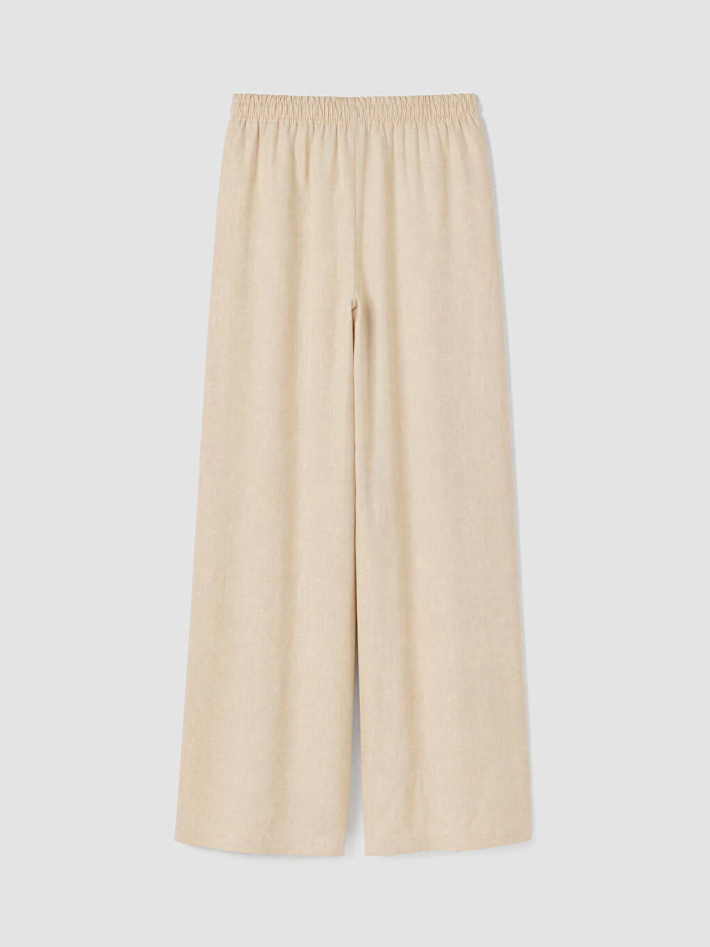Elastic Waist Linen Blend Women's Trousers-5