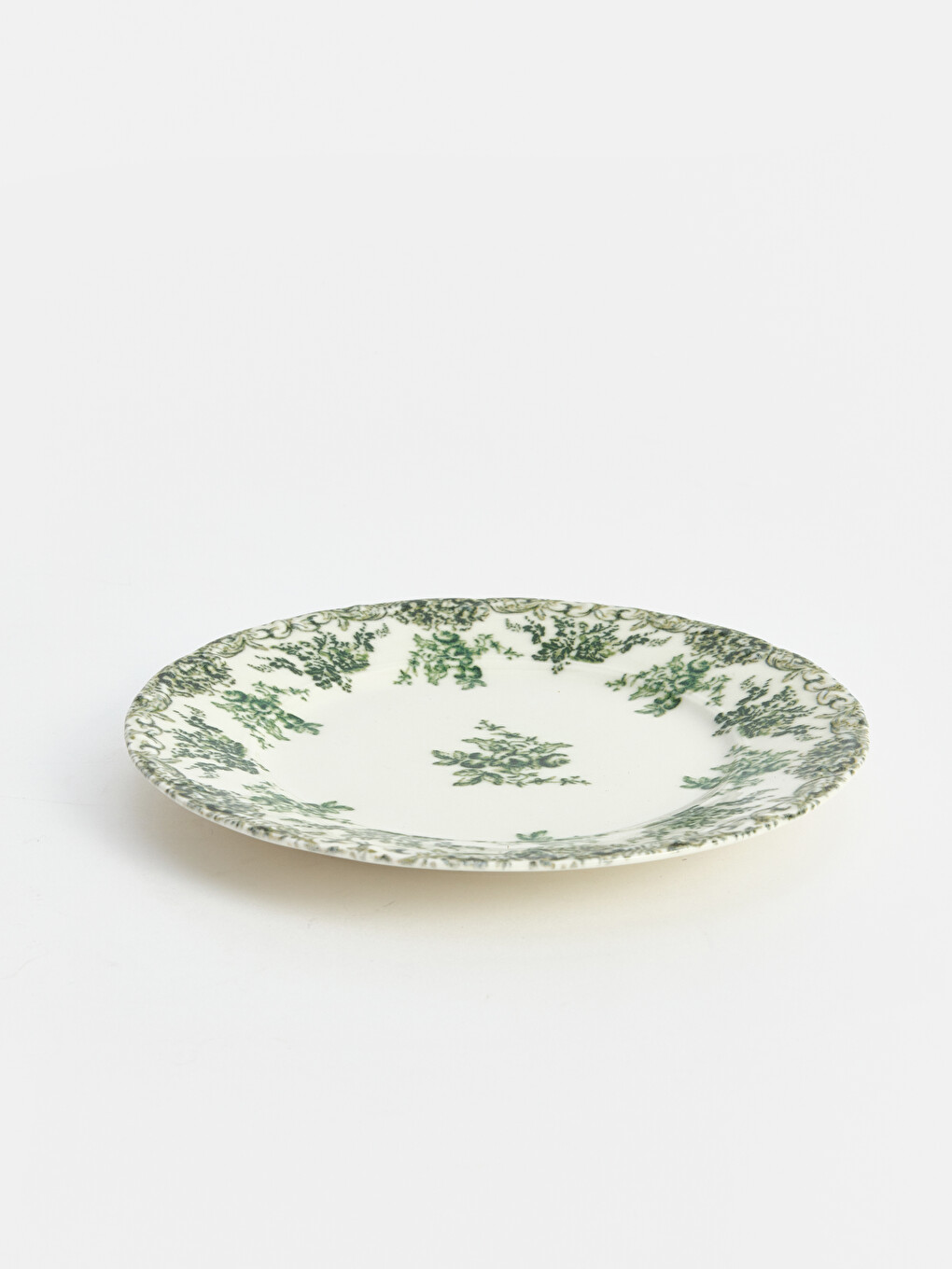Flower Printed Porcelain Cake Plate 19 Cm-1