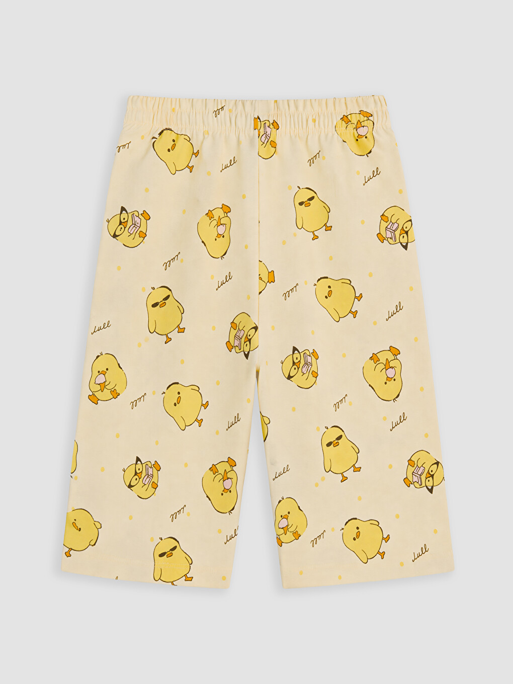 Sarı Kız Çocuk Şortlu Pijama Takımı-6