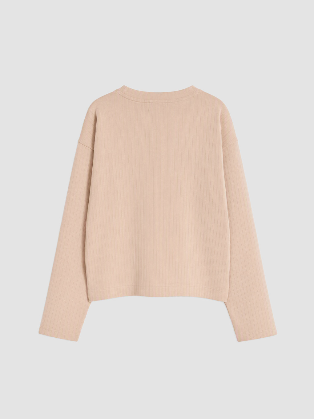 Bej Baskılı Kız Çocuk Soft Touch Sweatshirt-1