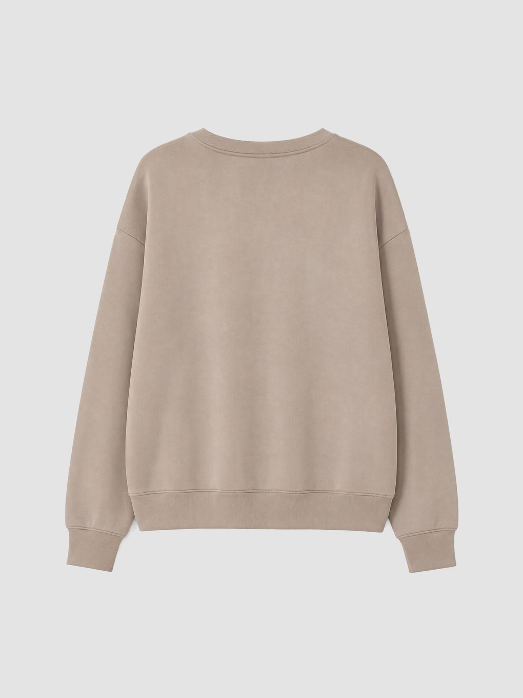 Bej Bisiklet Yaka Kız Çocuk Soft Touch Sweatshirt-2