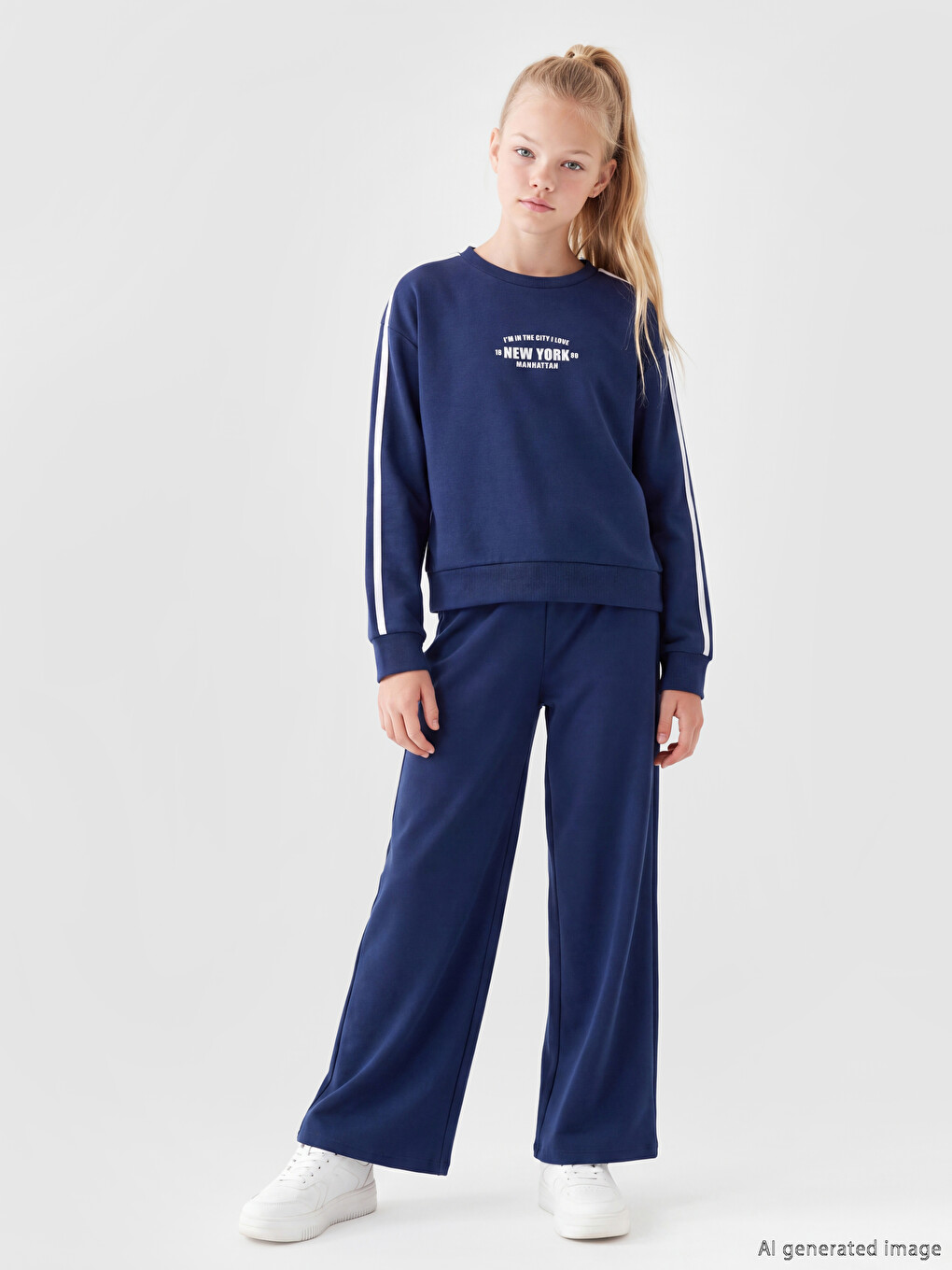 Girl Indigo Tracksuit Set-1