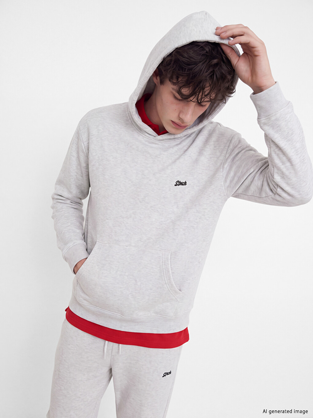 Hooded Embroidered Men's Hoodie