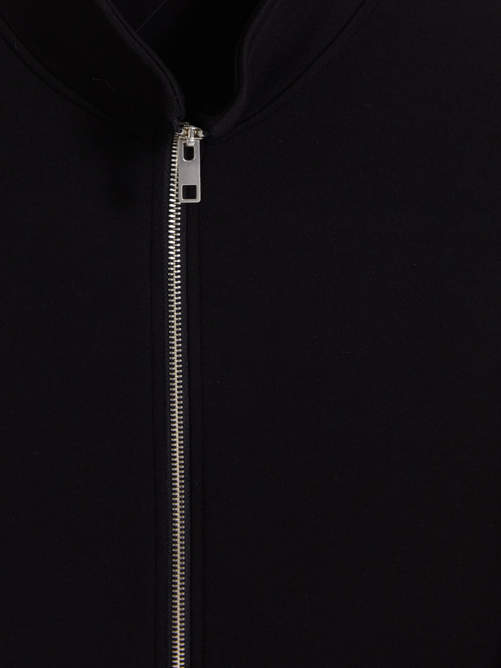 Siyah Dik Yaka Fermuarlı Sweatshirt-2