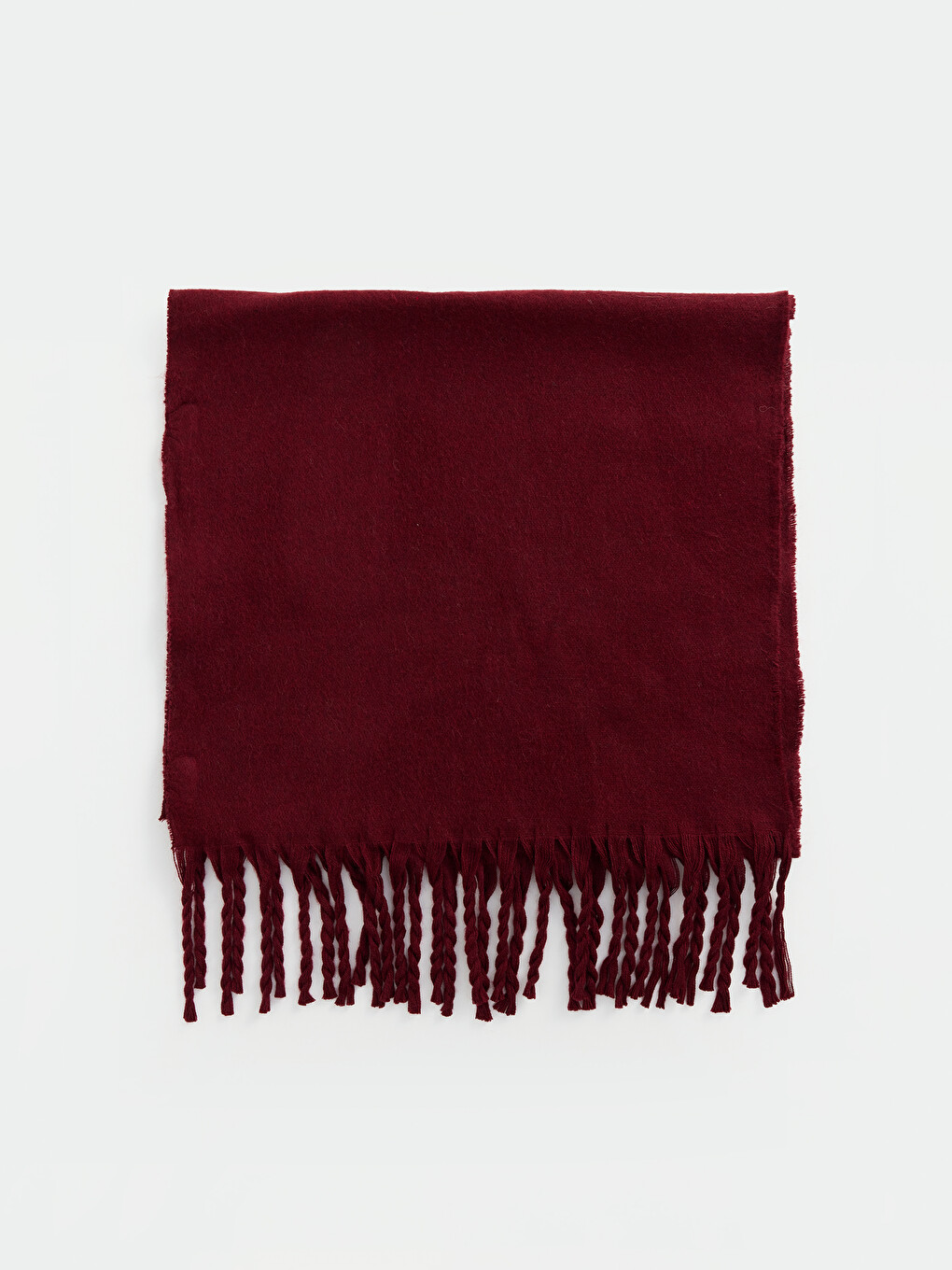 Bordo Püsküllü Kadın Atkı-1