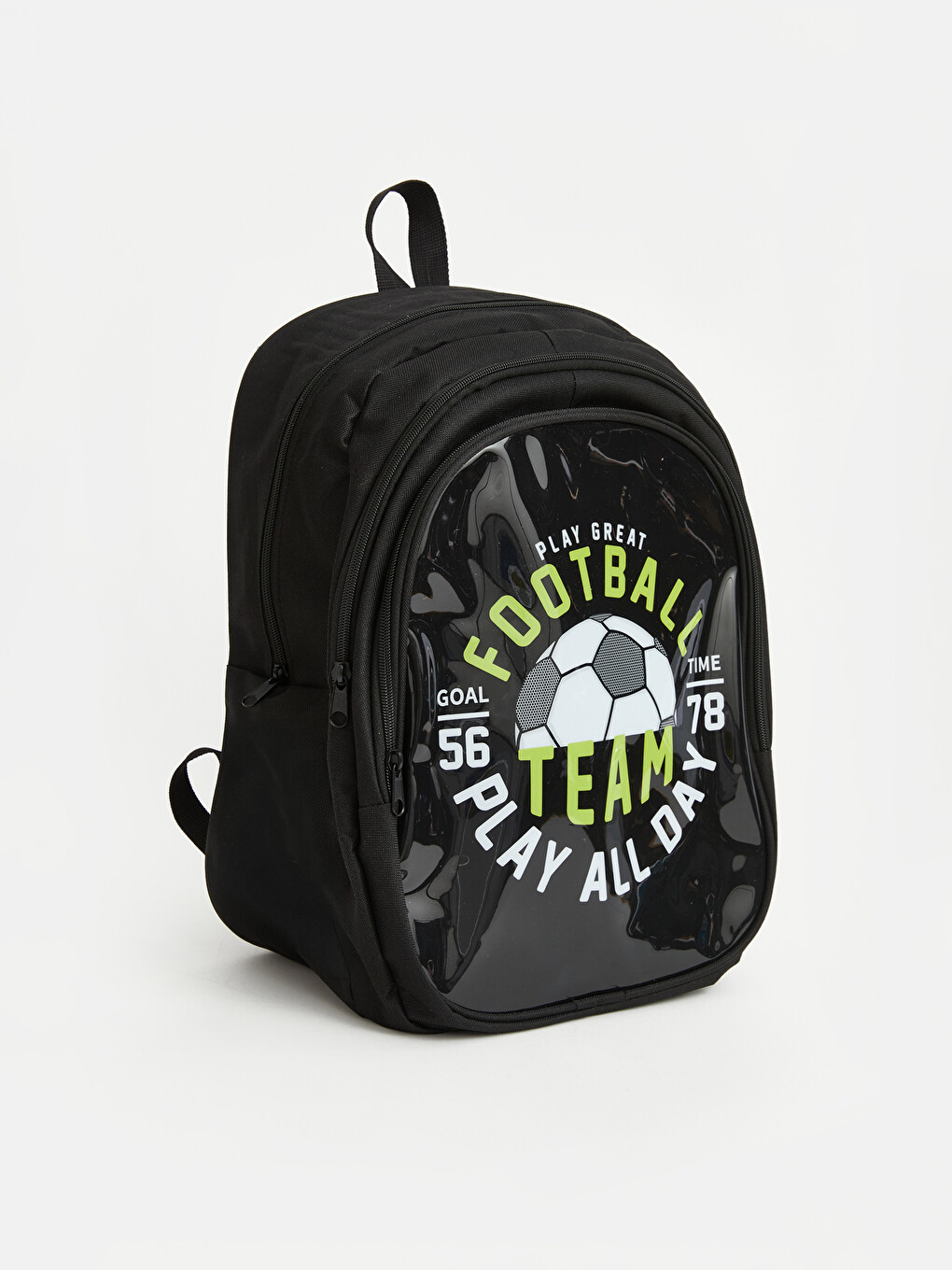 Football Printed Boys' Backpack-1
