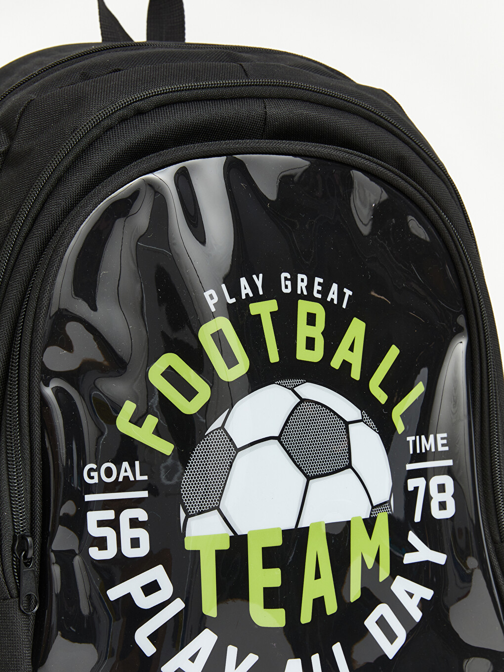 Football Printed Boys' Backpack-3