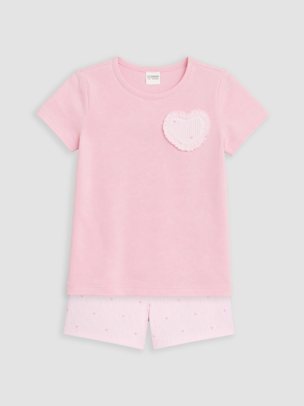 Vajzë Roze Set Pizhamash Të Shkurtra
