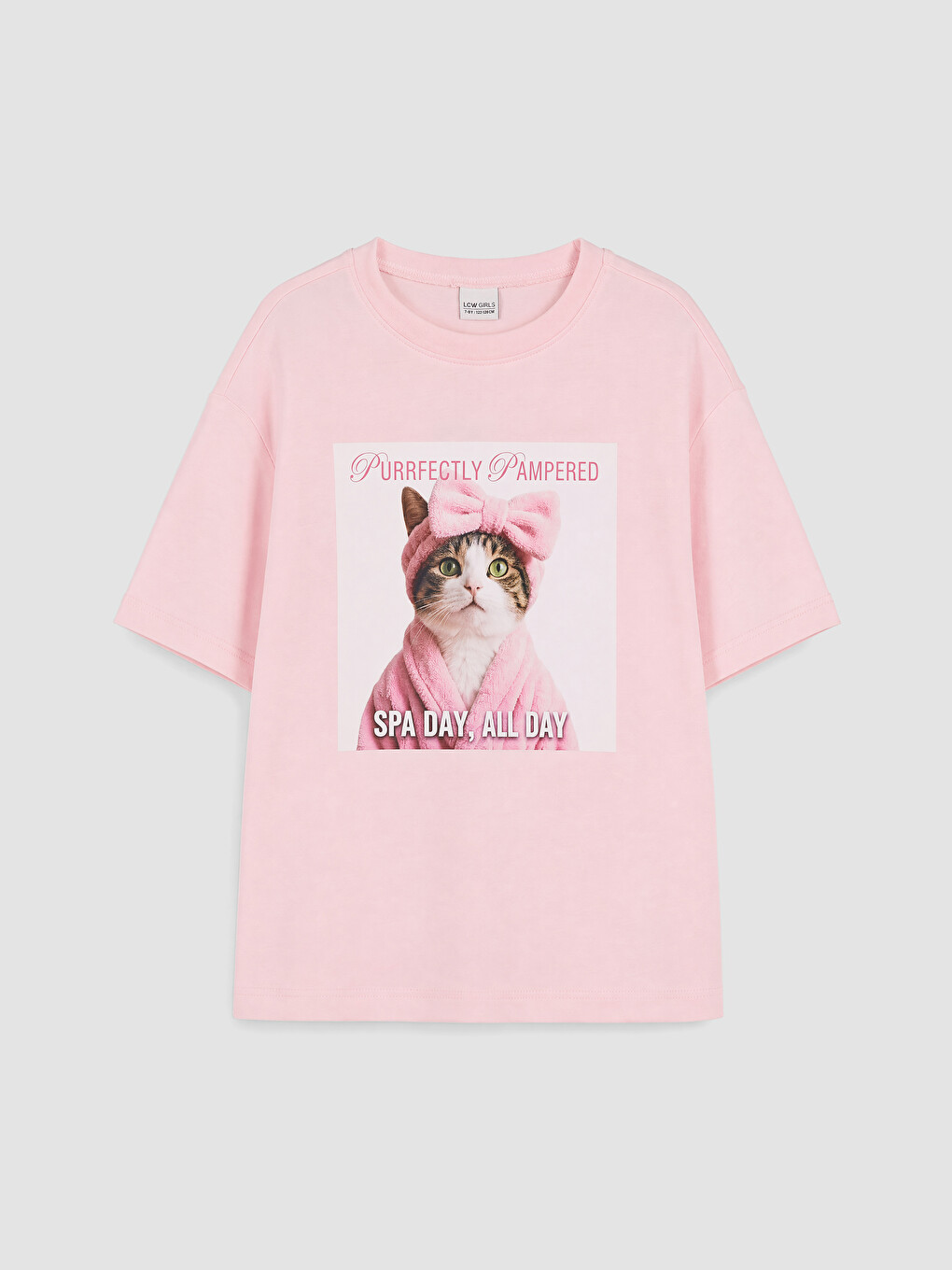 Pembe Baskılı Kız Çocuk Şortlu Pijama Takım-1