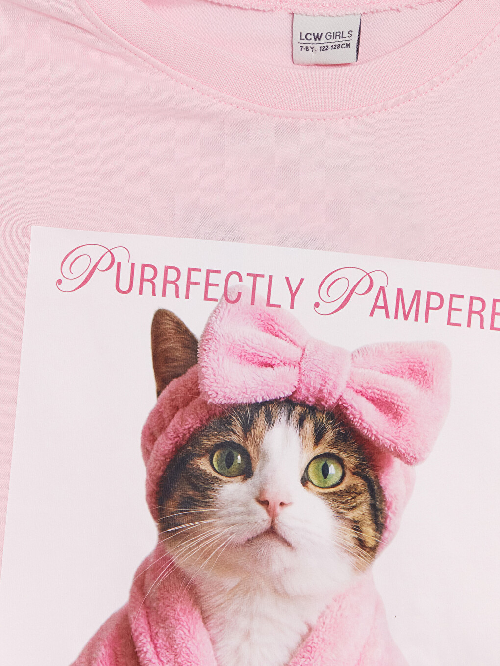 Pembe Baskılı Kız Çocuk Şortlu Pijama Takım-2