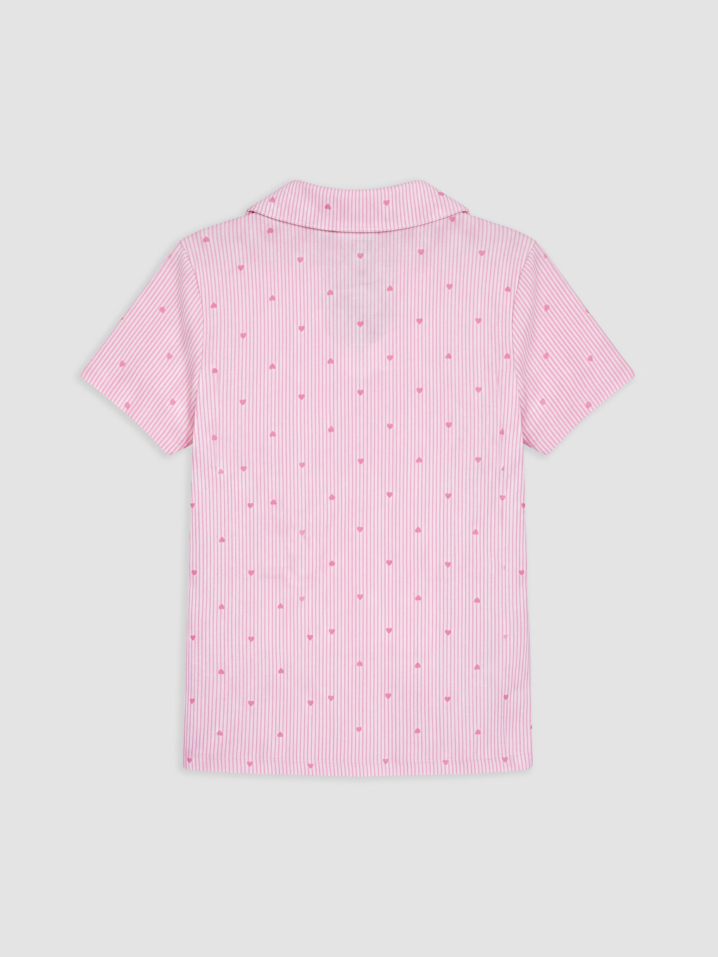 Pembe Gömlek Yaka Kız Çocuk Pijama Takım-2
