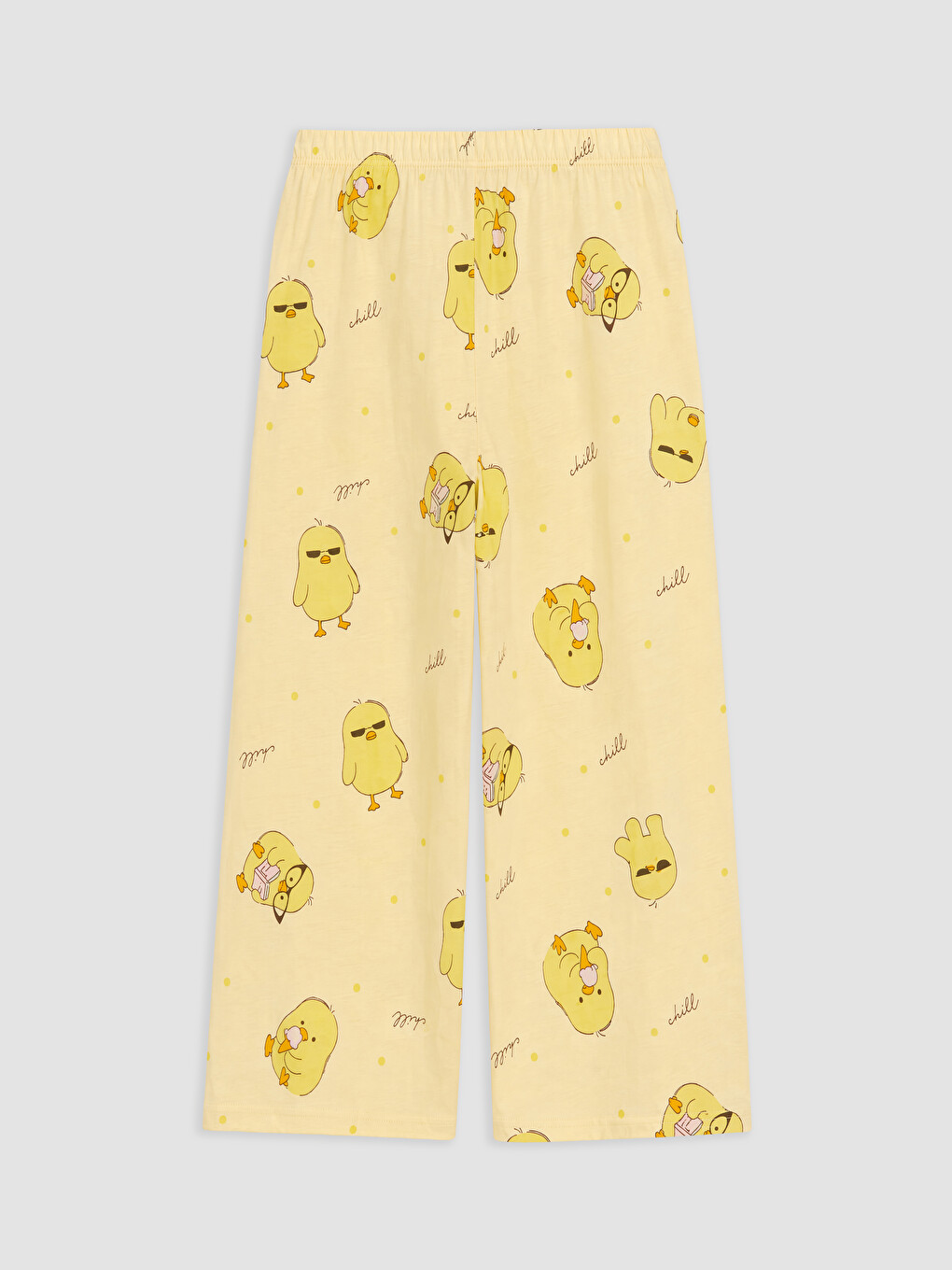 Crew Neck Printed Girls' Pyjamas Set-4